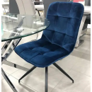 Стул SIGNAL TEXO Velvet Bluvel 86 темно-синий/черный